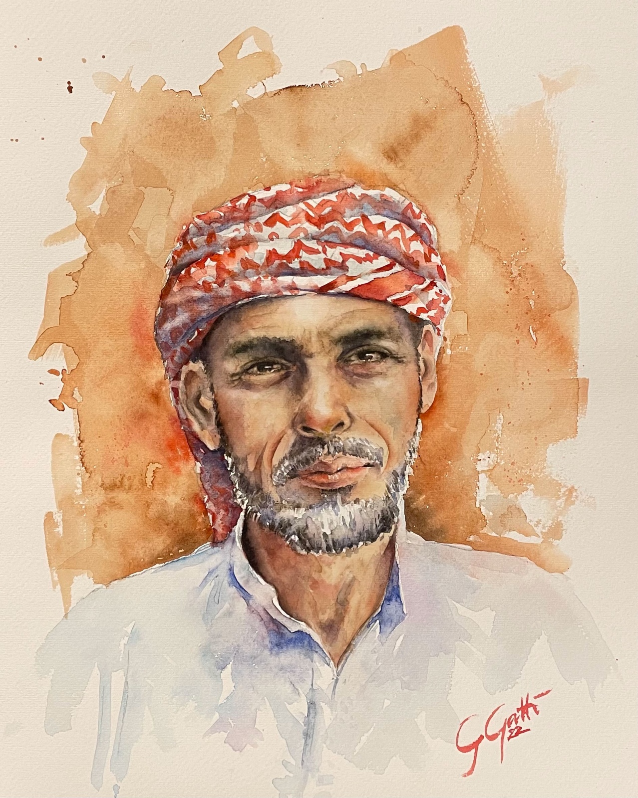 Ritratto arabo - watercolour on hand-made paper - Monza in Acquarello 2022
40x30 cm