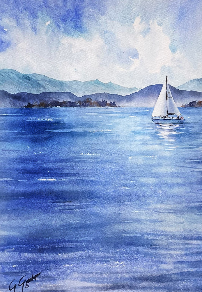 La luce del mare - Light of the sea - watercolour on paper
40x30 cm